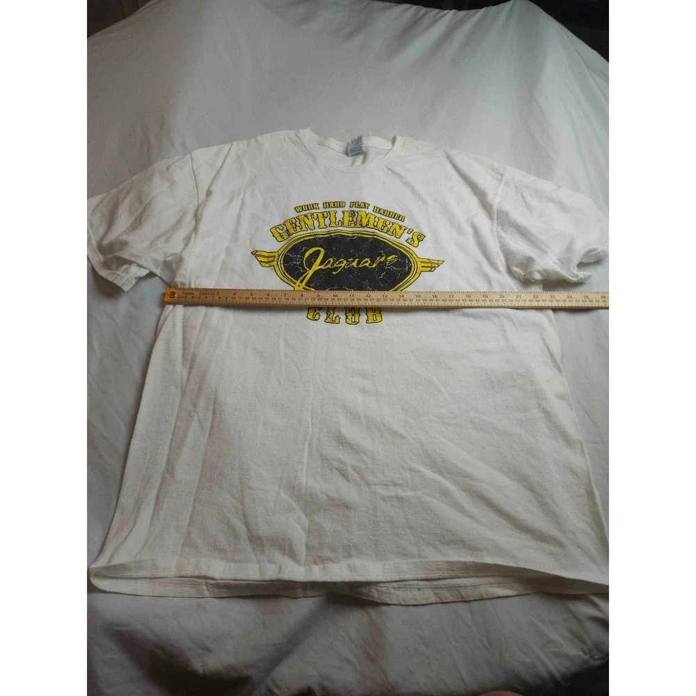 Jaguars Gentlemen's Club T-Shirt Mens 2XL Work Hard Play Harder White Streetwear